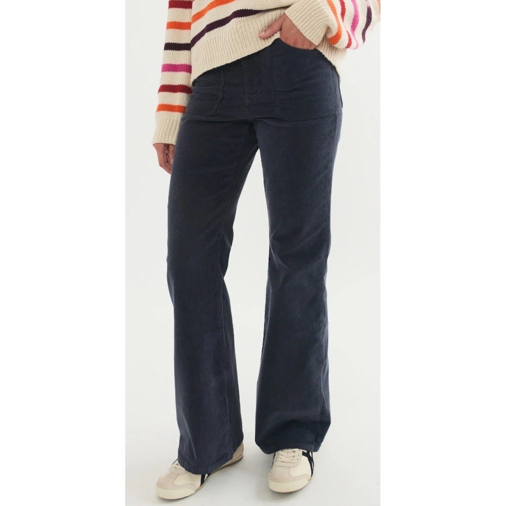 Marine Layer‎ Bridget Corduroy Flare Pants Navy Sailor Size 0 Trousers Granola